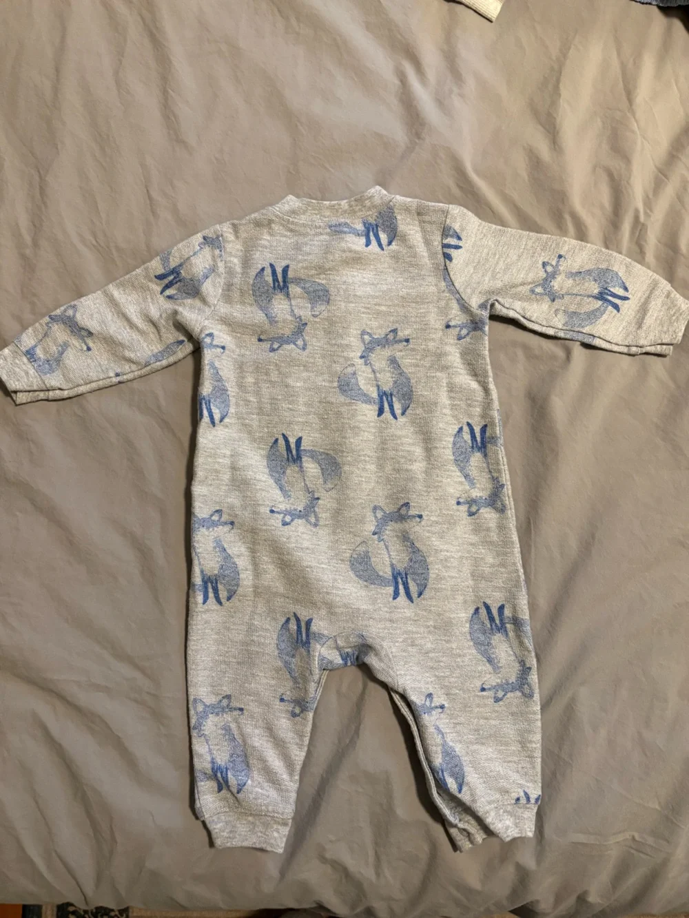 Carter's 6M Dog & Fox Long Sleeve Snap Jumpsuit Bundle